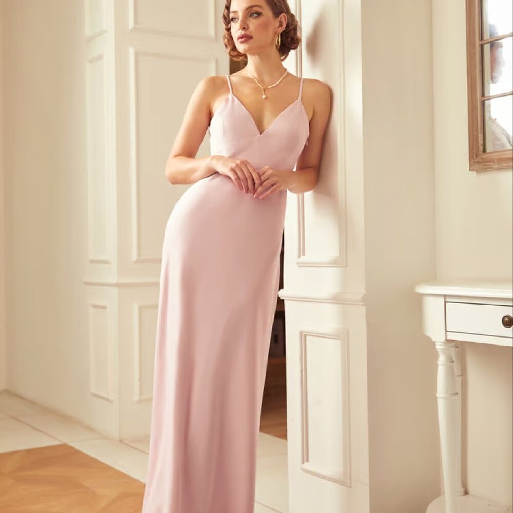 ModCloth Embrace Elegance Satin Maxi Dress